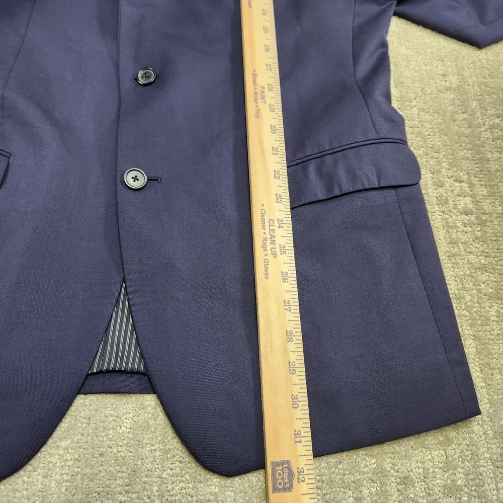 Banana Republic Blazer Men 44R Marzotto Super 120s Blue Italian Fabric Slim Fit